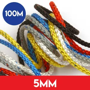 100m of 5mm 8 Plait Pre Stretched Rope