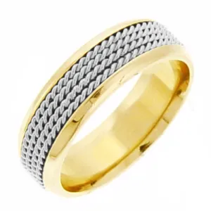 14K or 18K Two-Tone Gold Hand Braided Ring