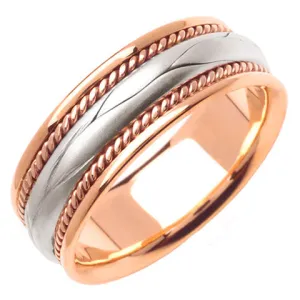 14K or 18K Two-Tone Gold Hand Braided Ring