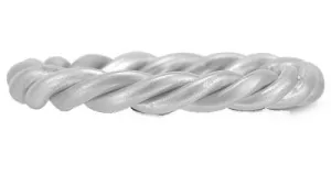 14K or 18K White Hand Braided Ring
