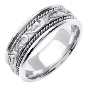 14K White or Yellow Celtic Design With Cord Braid
