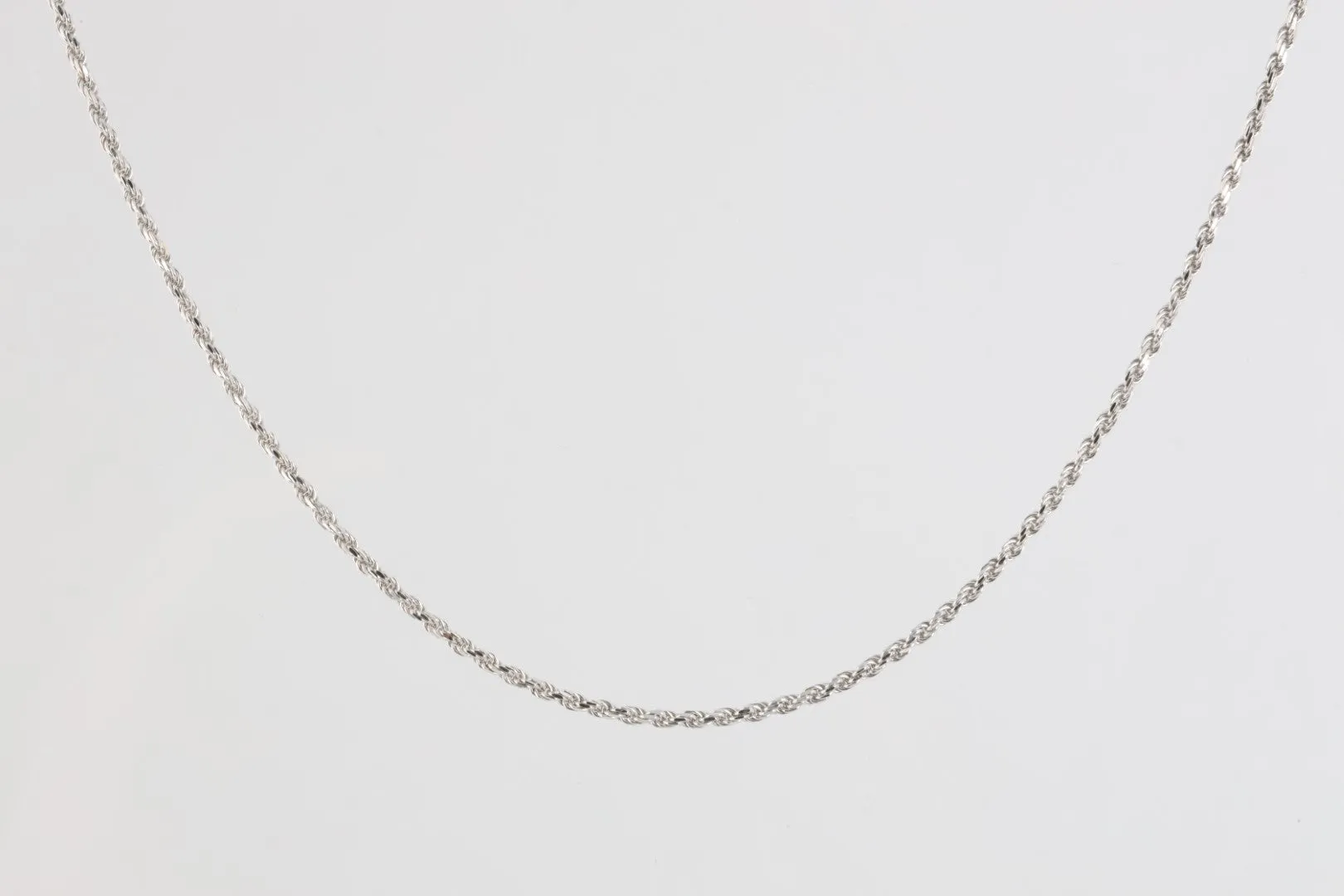 18” 14k White Gold Rope Chain Necklace (6.70g.)