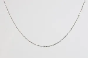 18” 14k White Gold Rope Chain Necklace (6.70g.)