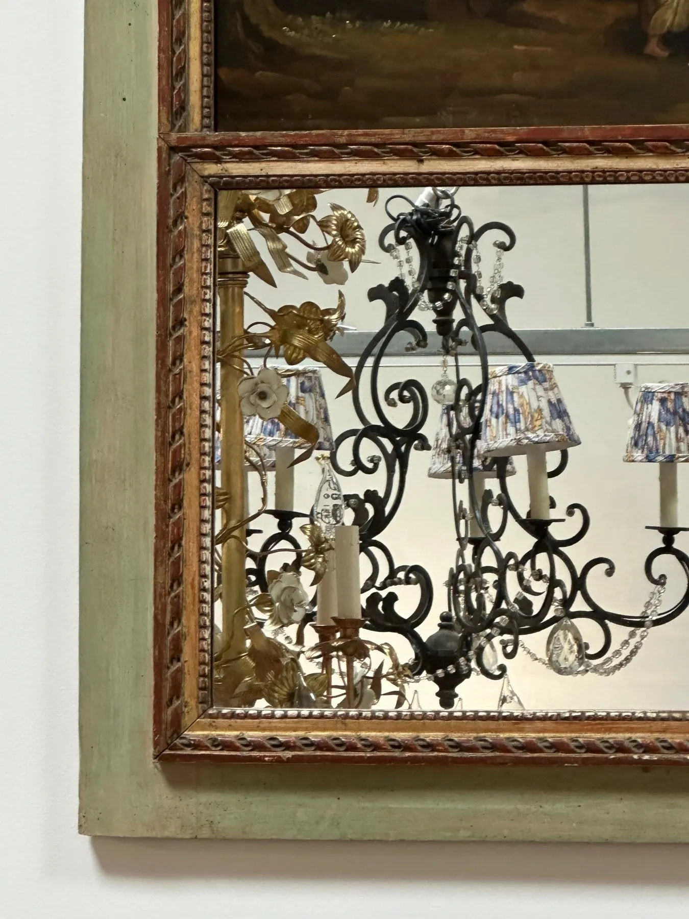 18th-19th Century French Trumeau Mirror, Manner of Vernet