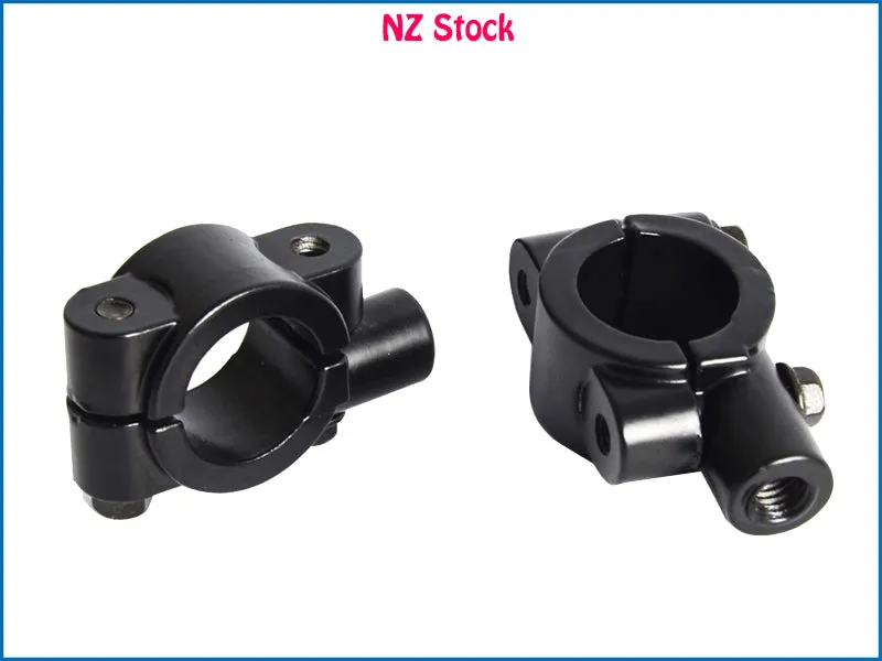 2 x 8mm Motorcycle Mirror Mount Clamp Holder for 22mm Handlebar