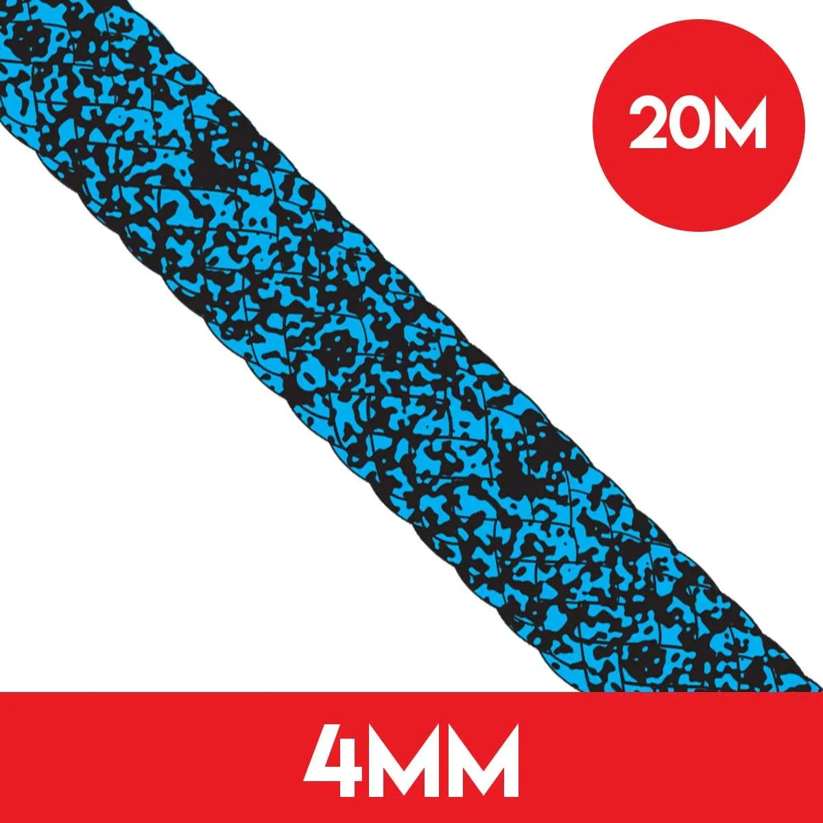 20m of 4mm Dyneema SK78 Evolution Race Rope - Blue/Black