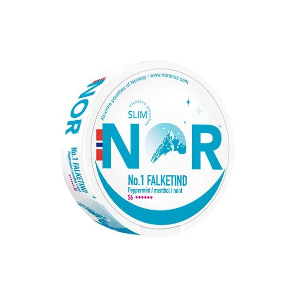 20mg NOR Slim Falketind  Nicotine Pouches - 20 Pouches
