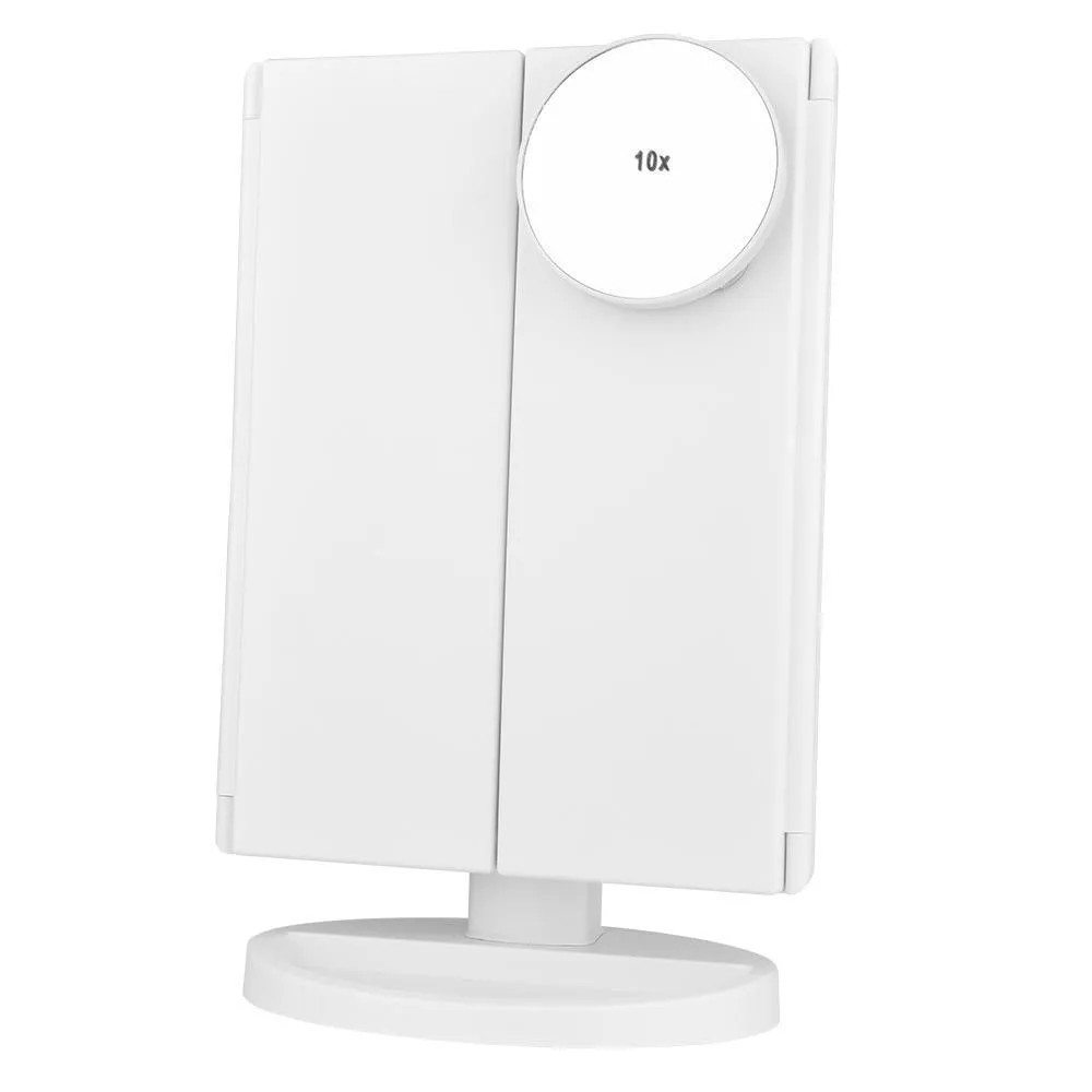 22 LED Lighted Makeup Mirror - Desktop Touch Screen Make Up Mirror