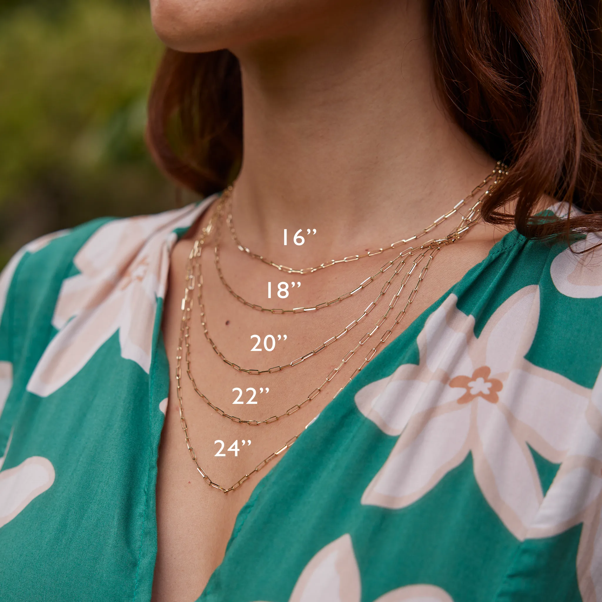 22" Adjustable 1.0mm Rope Chain in Gold
