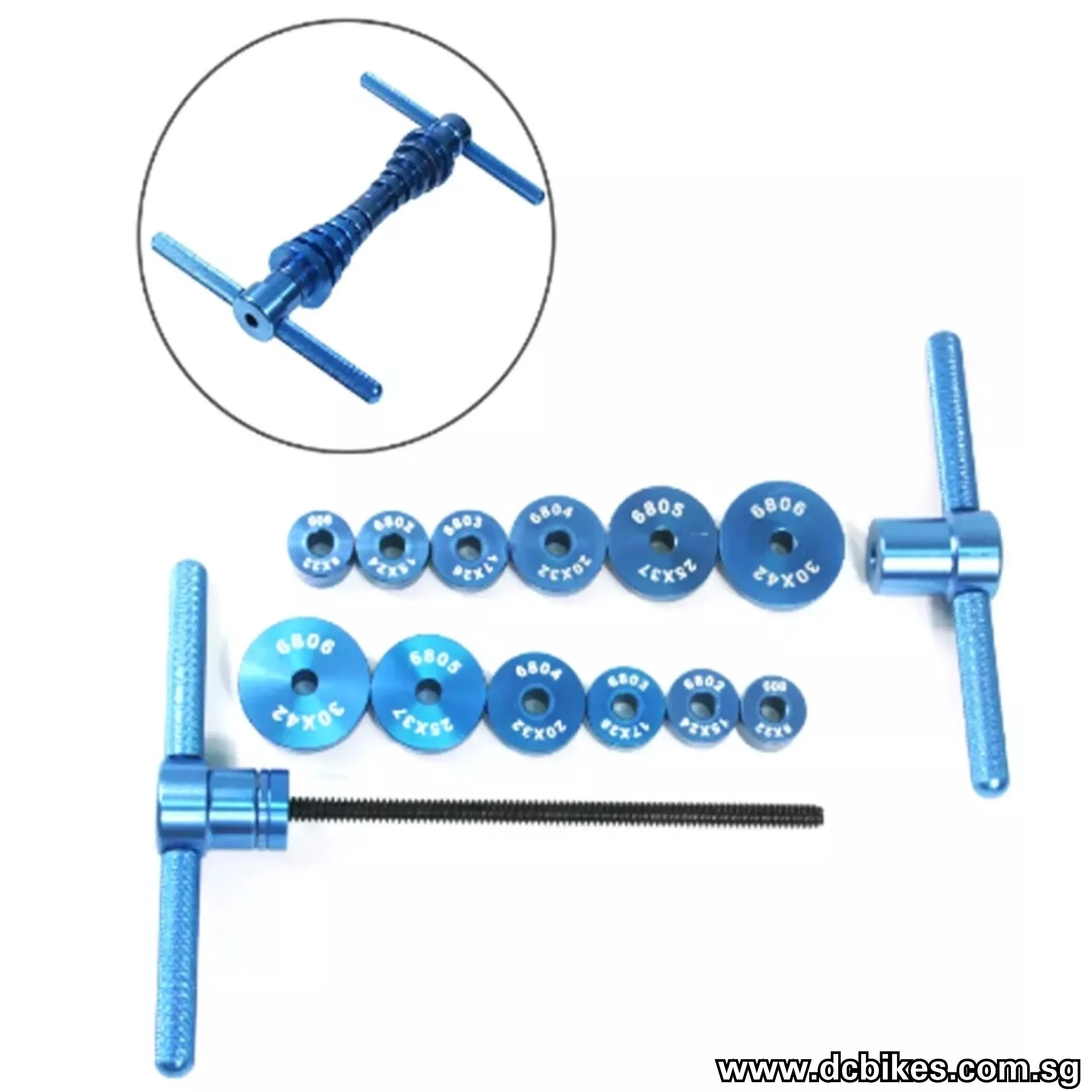 25 Pieces Bicycle Hub Bearing/Bottom Bracket Installation Press Fit Tool Box Kit 
