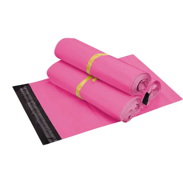 255mm x 330mm   40mm Poly Mailing Courier Satchel Pink