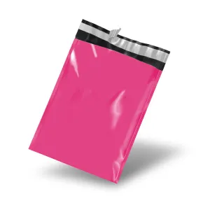255mm x 330mm   40mm Poly Mailing Courier Satchel Pink