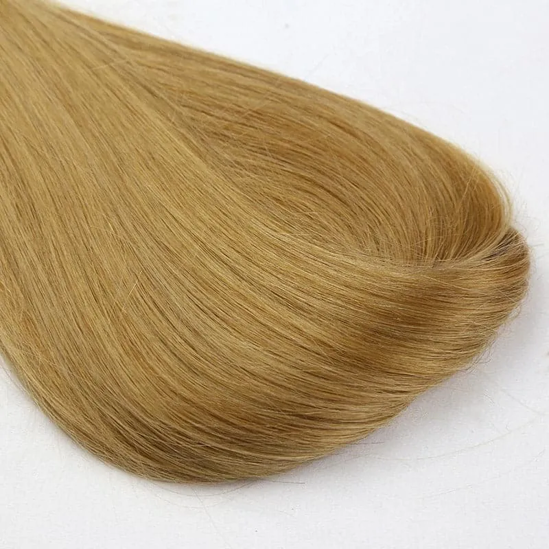 #27 Honey Blonde Silky Straight Human Hair Tape In Hair Extension