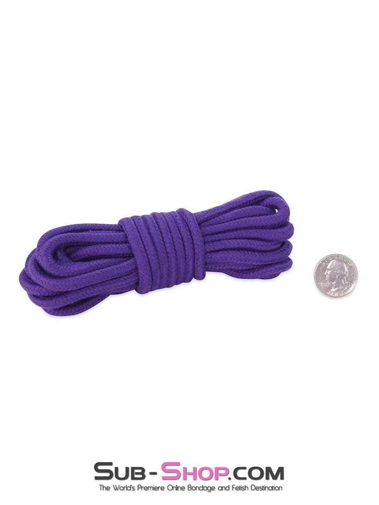 2724M      Rope Bondage Quickie, Purple Bondage And Fetish Cotton Rope -15 feet