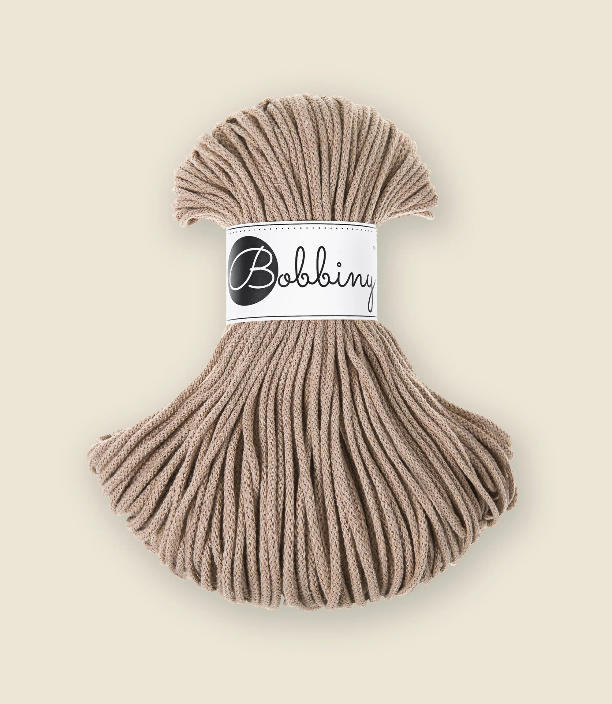 3 mm braided cord, recycled cotton