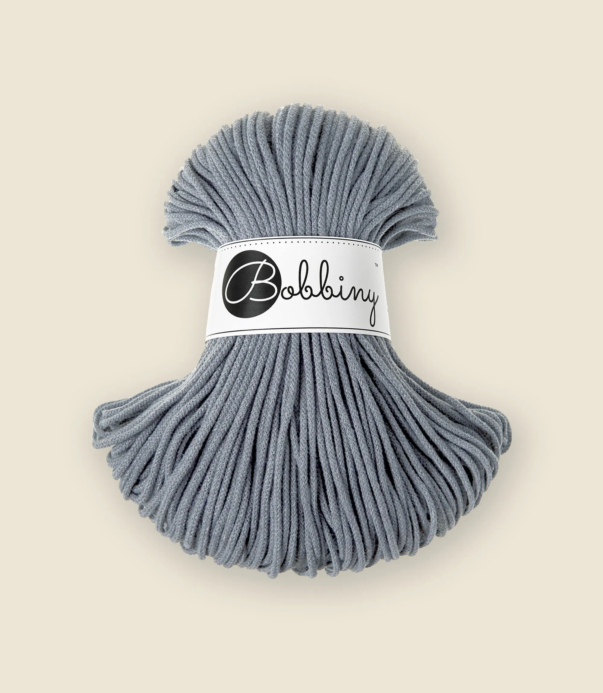 3 mm braided cord, recycled cotton