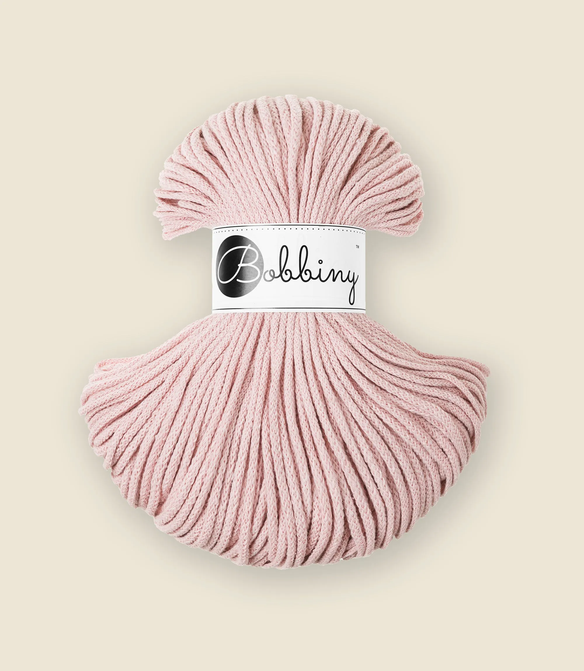 3 mm braided cord, recycled cotton