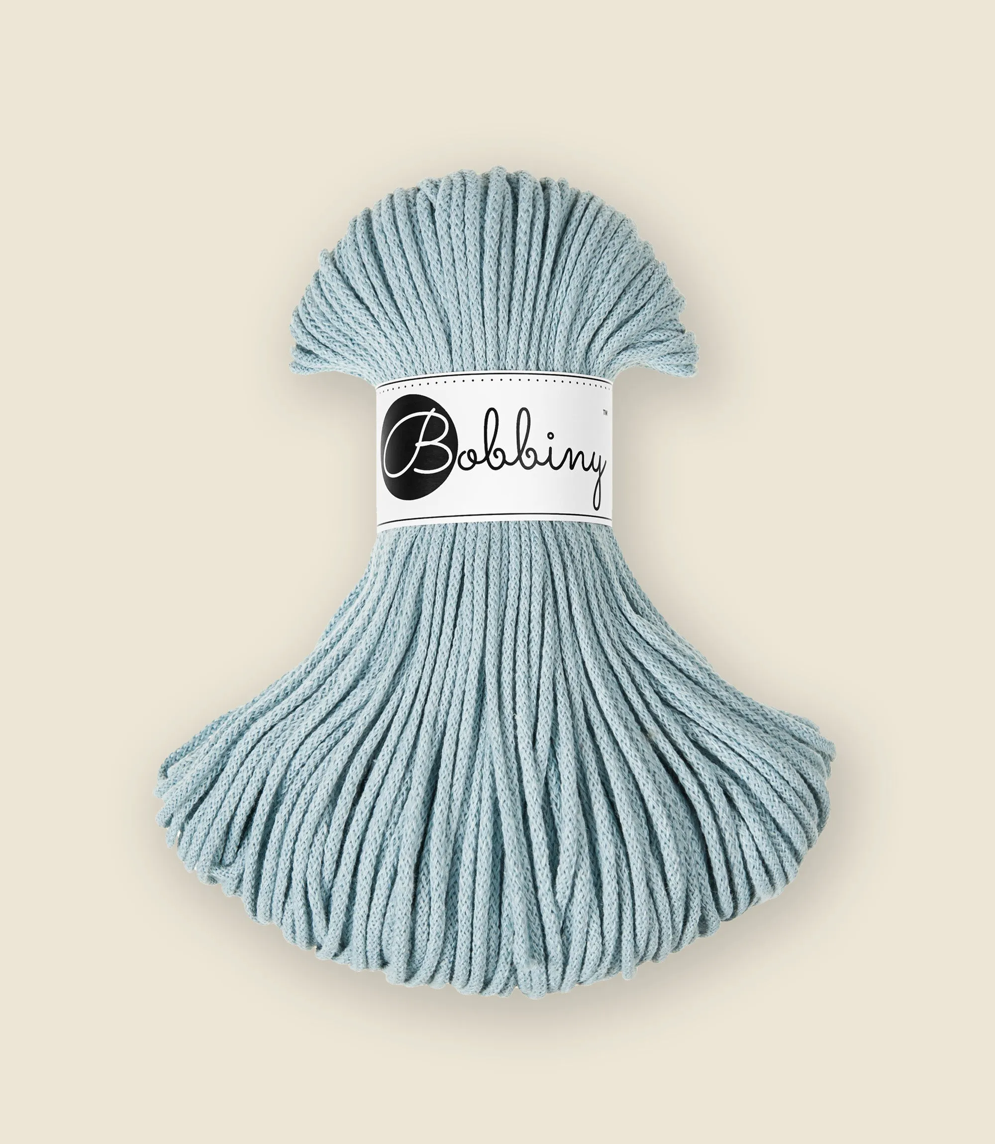 3 mm braided cord, recycled cotton