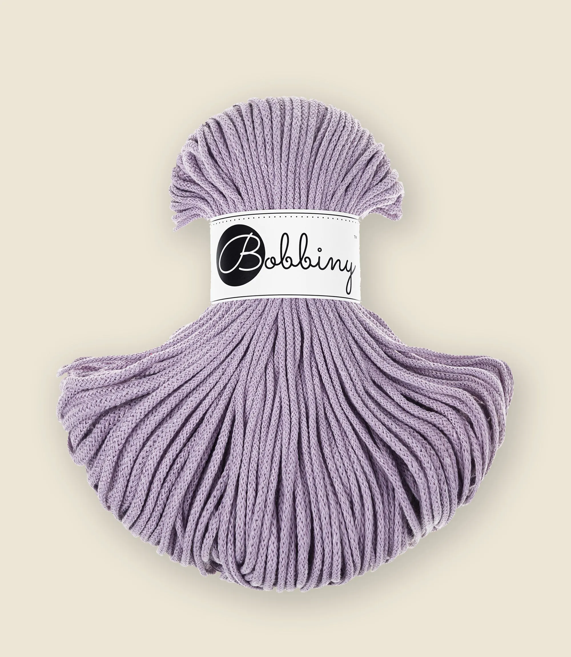 3 mm braided cord, recycled cotton