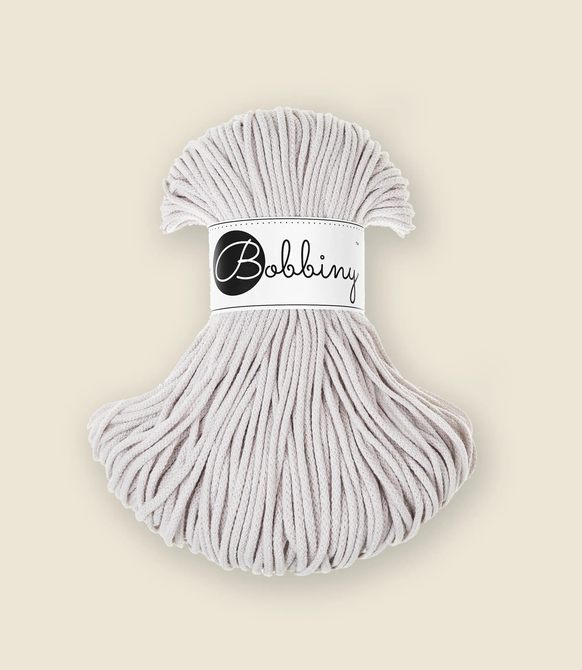 3 mm braided cord, recycled cotton
