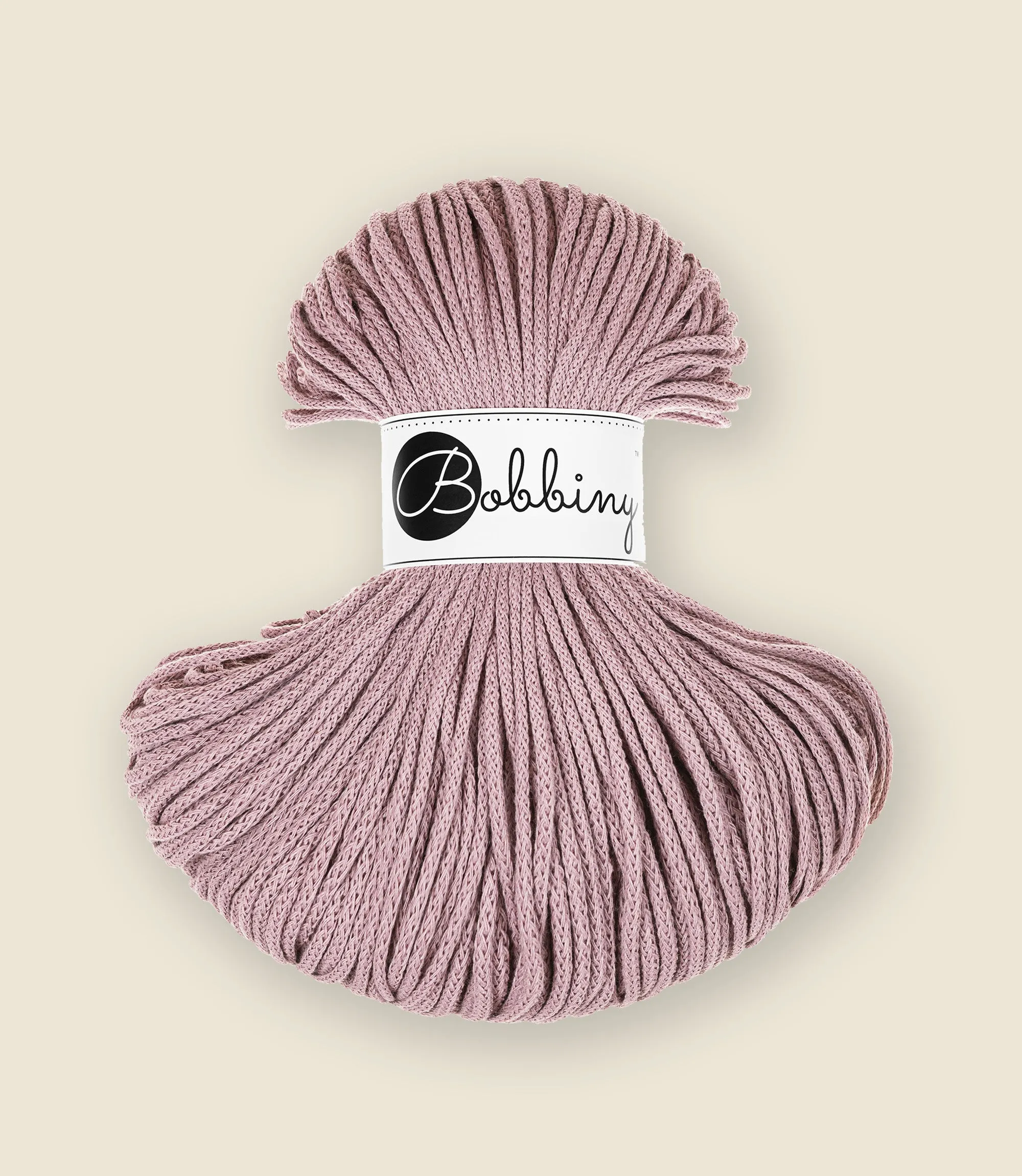 3 mm braided cord, recycled cotton