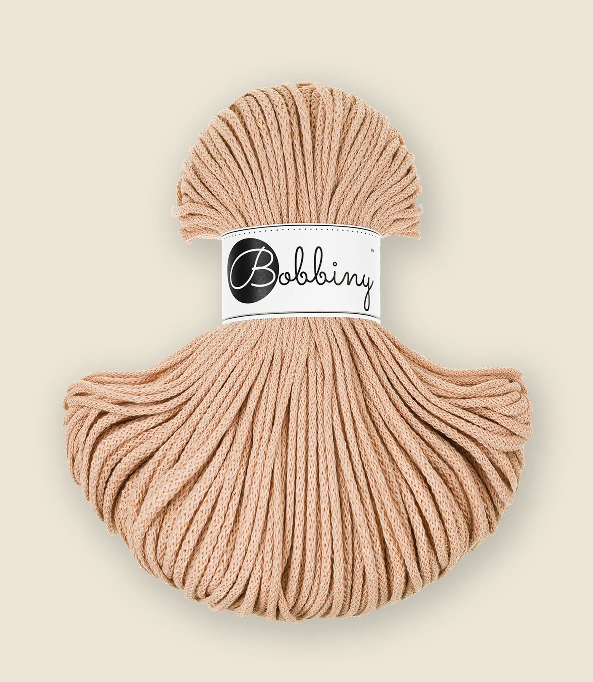3 mm braided cord, recycled cotton