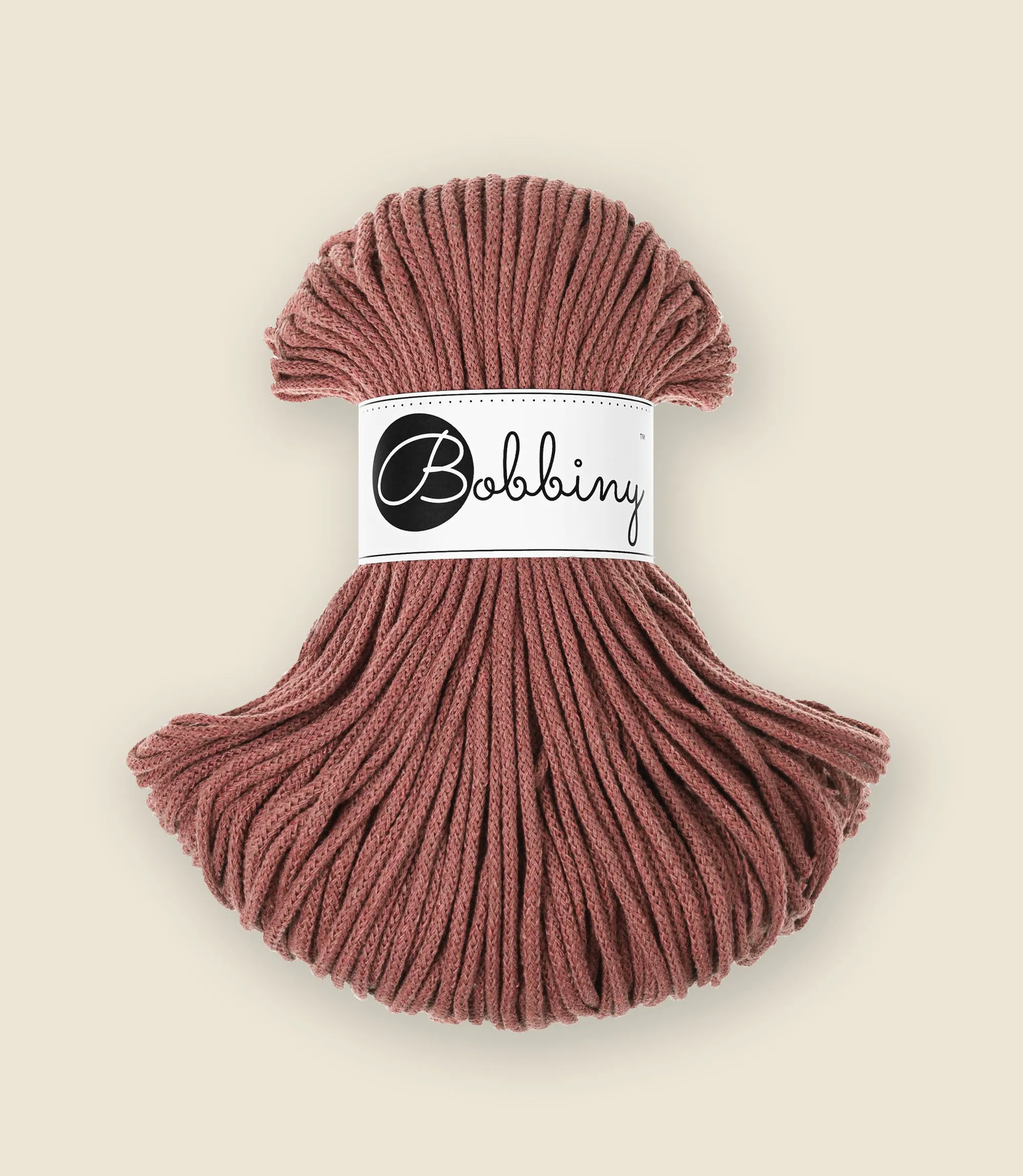 3 mm braided cord, recycled cotton