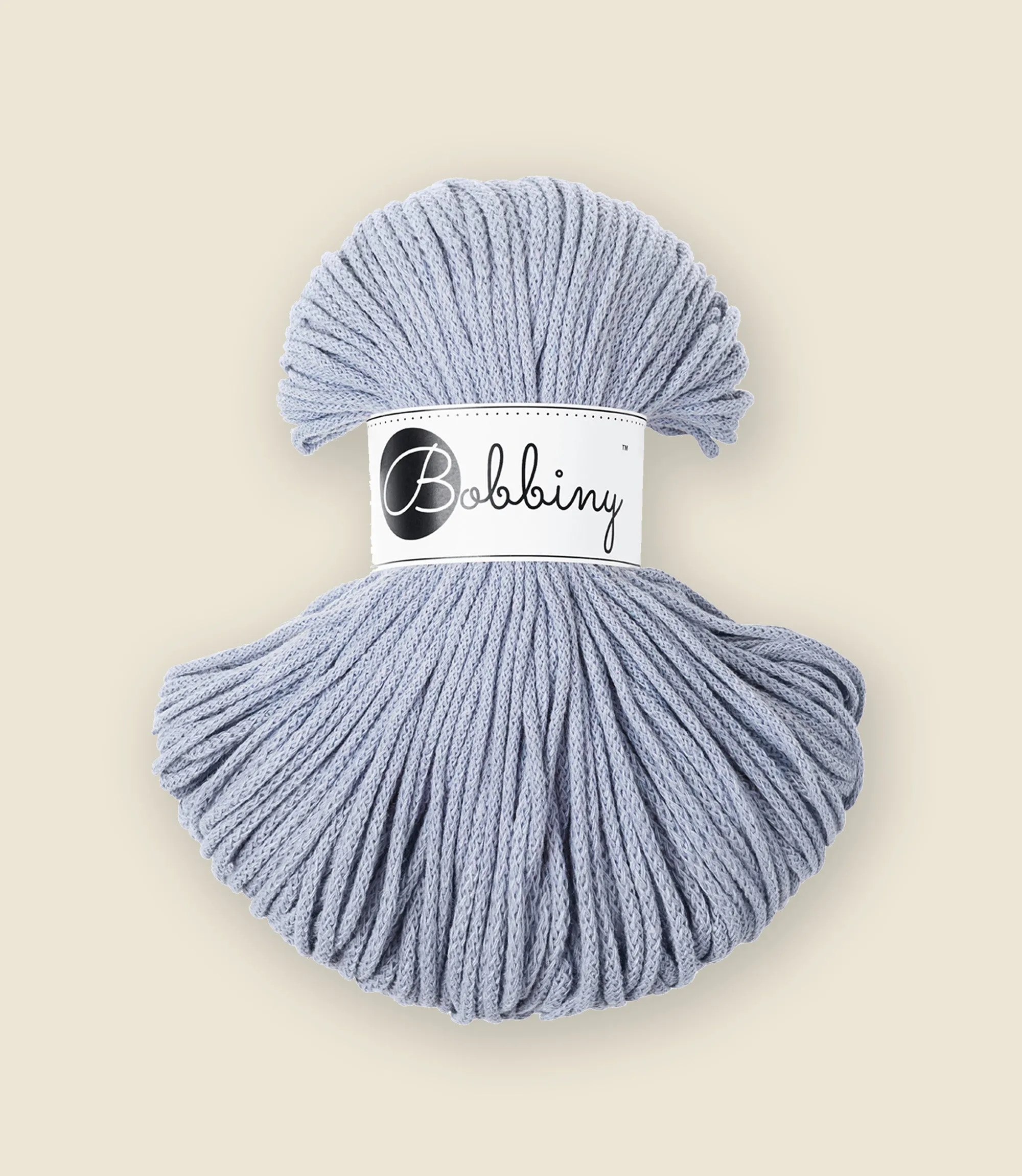 3 mm braided cord, recycled cotton