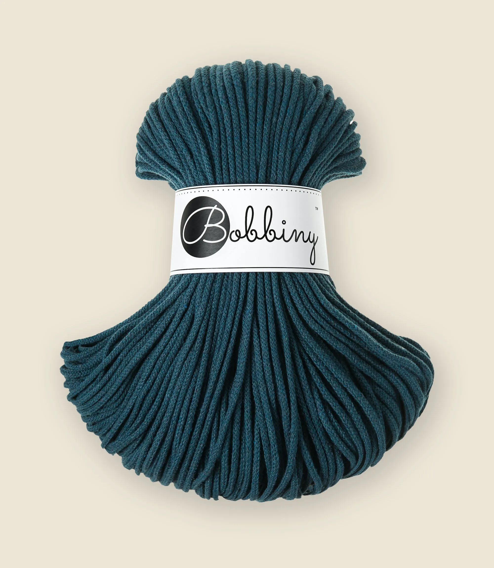 3 mm braided cord, recycled cotton