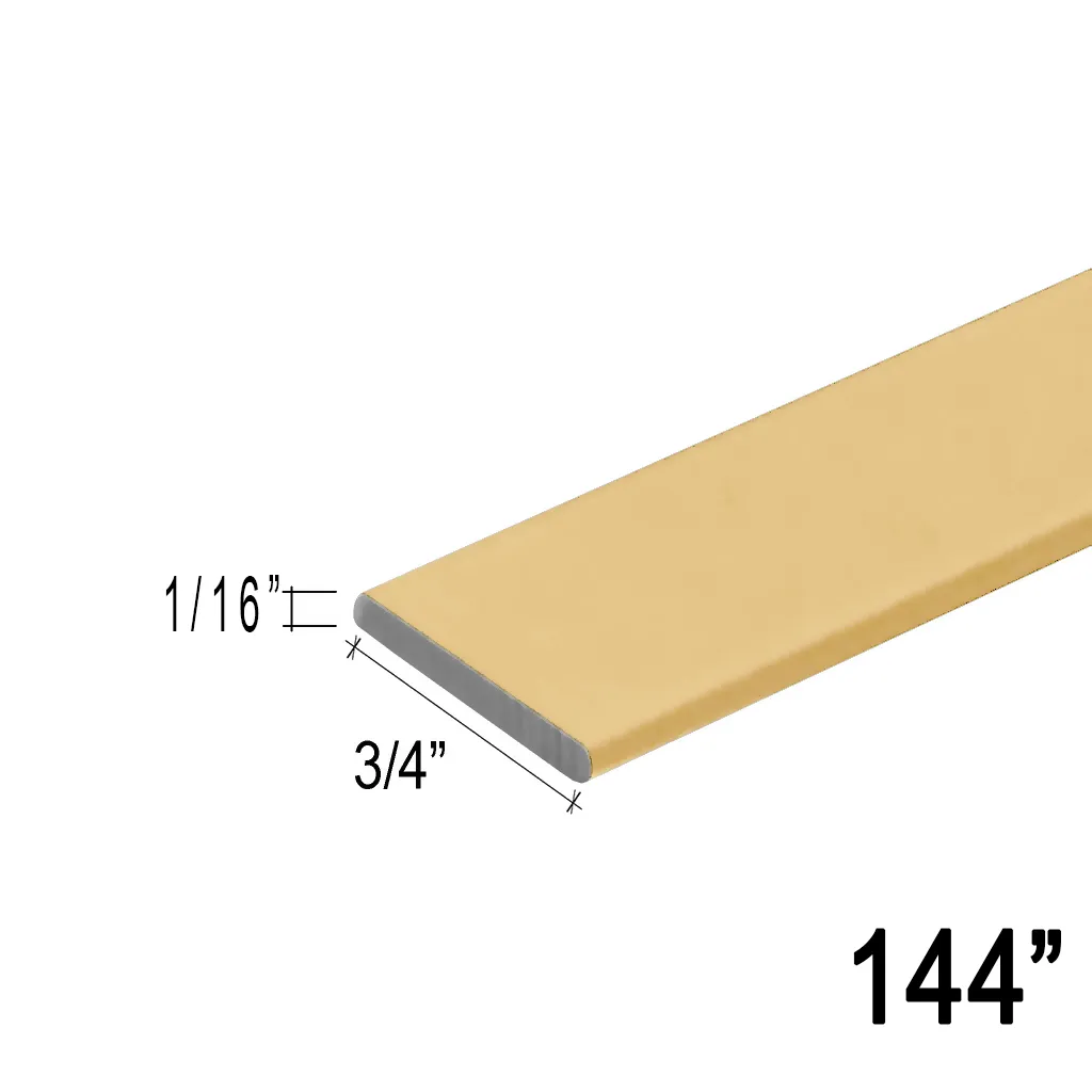 3/4" Flat Bar for Grid Showers (144") - (CH, MBL, SA, SB)