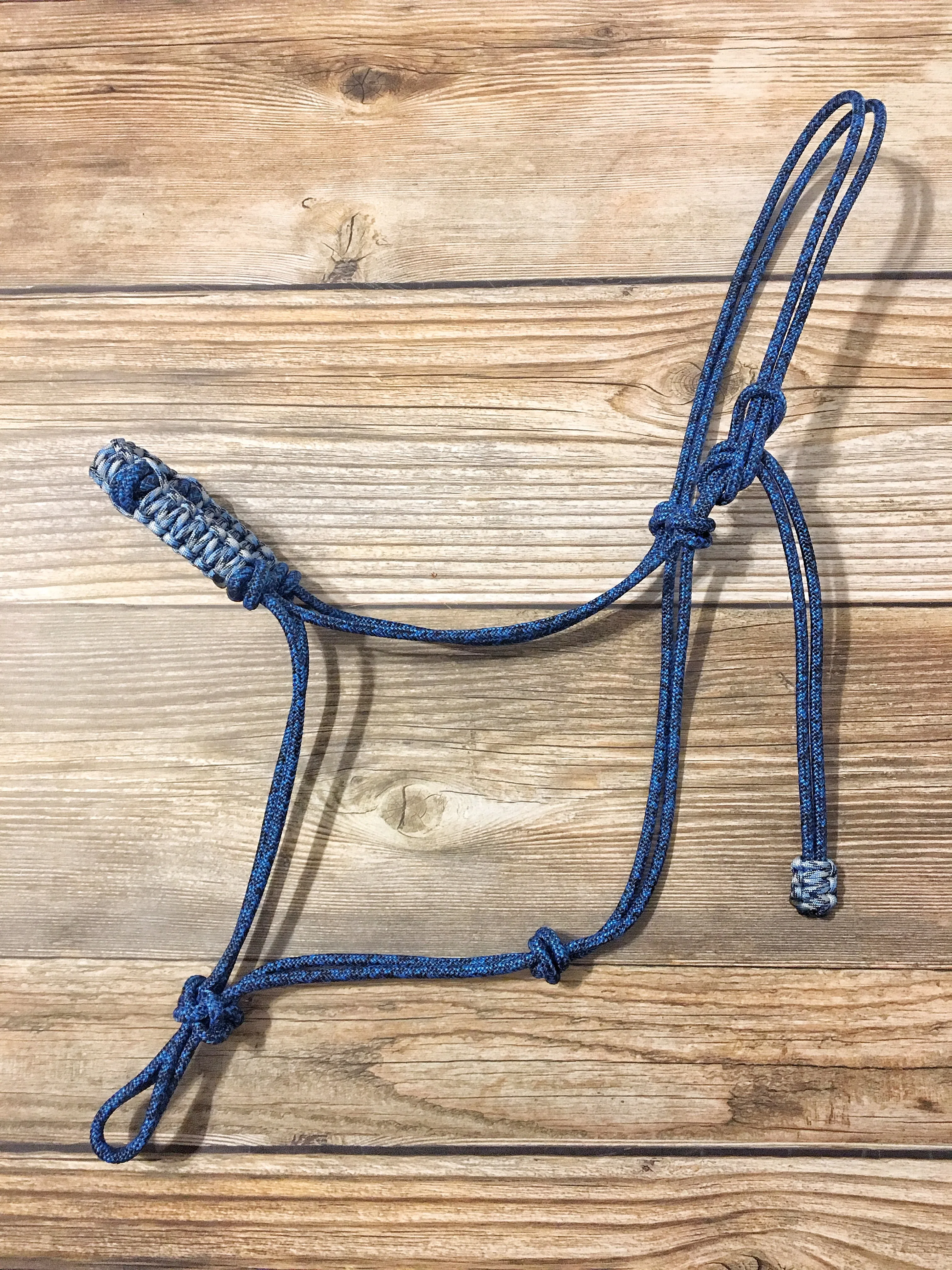 4 Knot Rope Halter w/ Braided Noseband