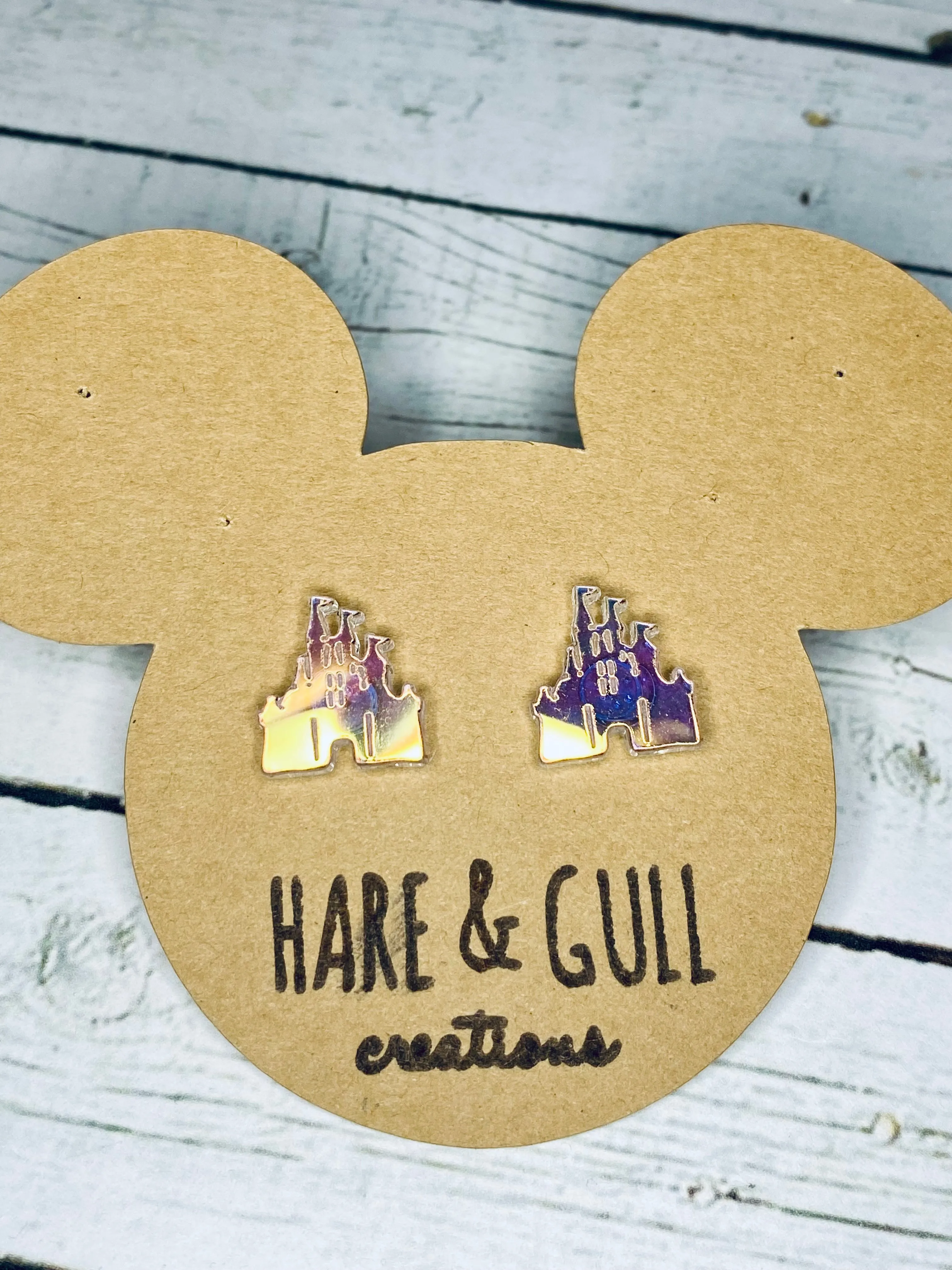 50th Anniversary Castle Earrings - 12mmX14mm
