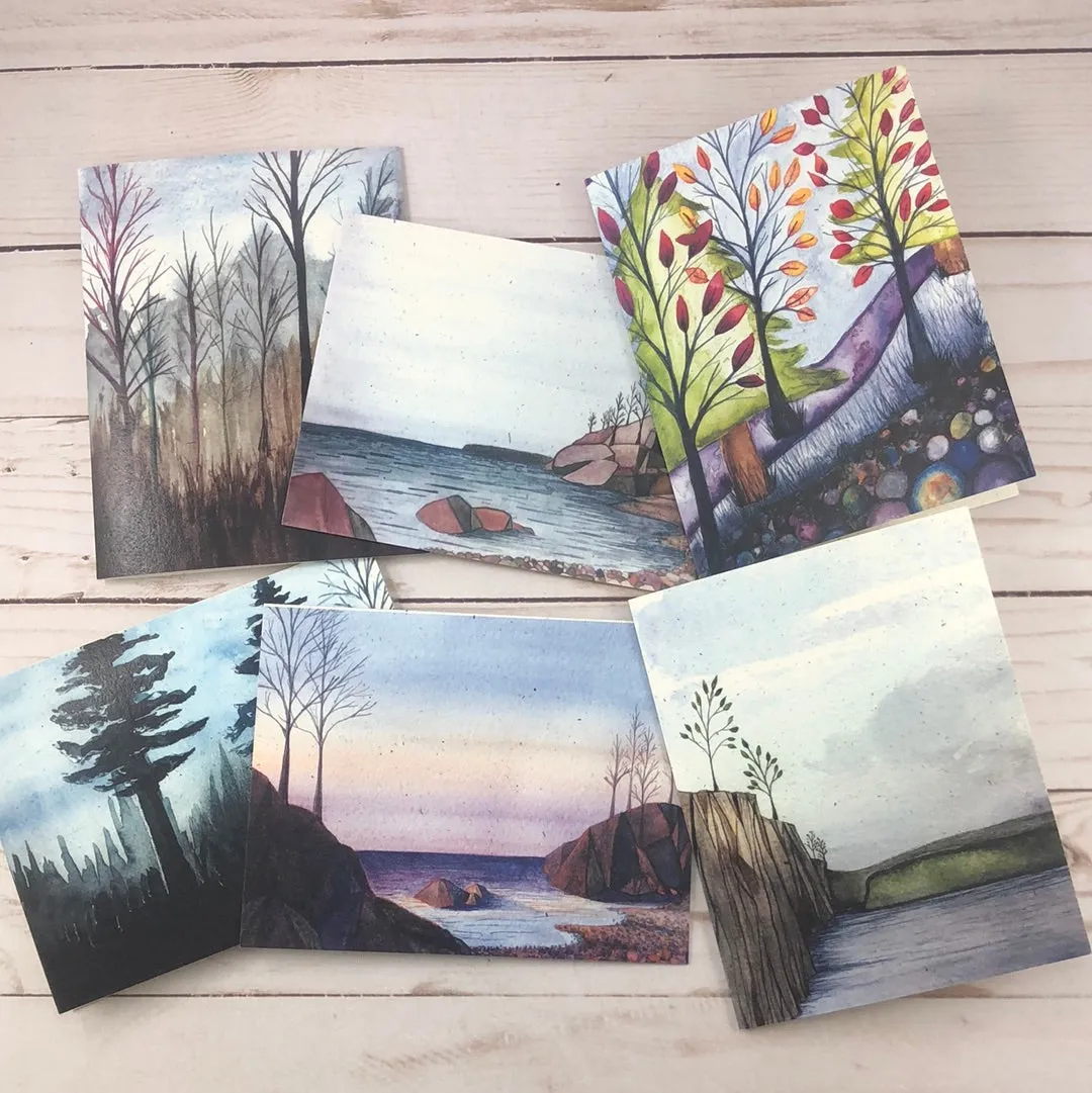 6 Pack Variety - Nature Scenes Greeting Cards - Tree Planted with Purchase