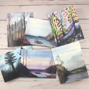 6 Pack Variety - Nature Scenes Greeting Cards - Tree Planted with Purchase