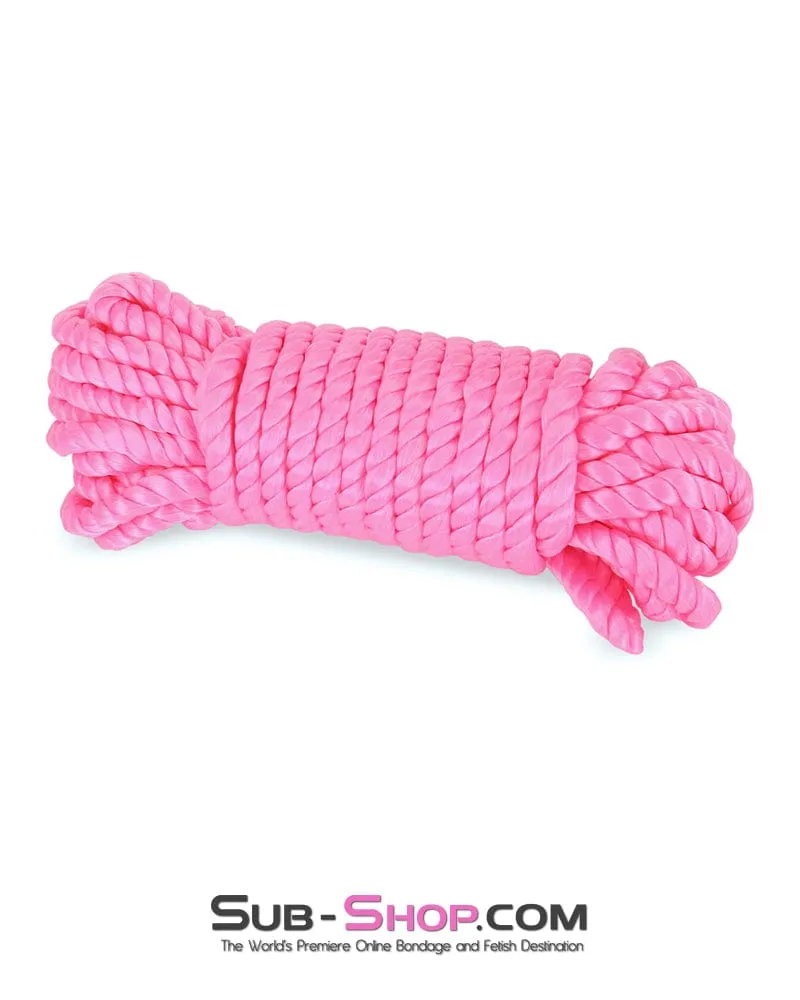 7801RS      Tie One On Bright Pink Braided Bondage Rope