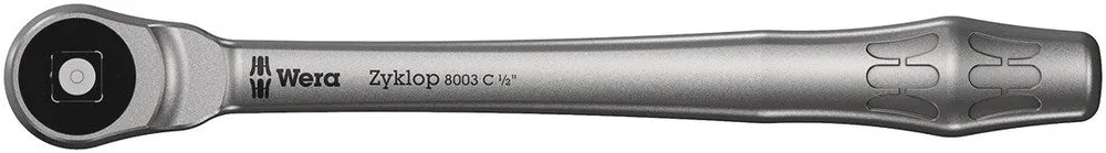 8003 C Zyklop Metal Ratchet with push-through square and 1/2" drive, 1/2" x 281 mm