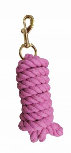9ft Cotton lead rope with brass plated snap.