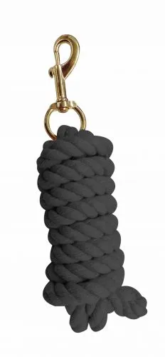 9ft Cotton lead rope with brass plated snap.