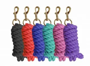 9ft Cotton lead rope with brass plated snap.