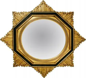 A Regency Style ebony and giltwood mirror