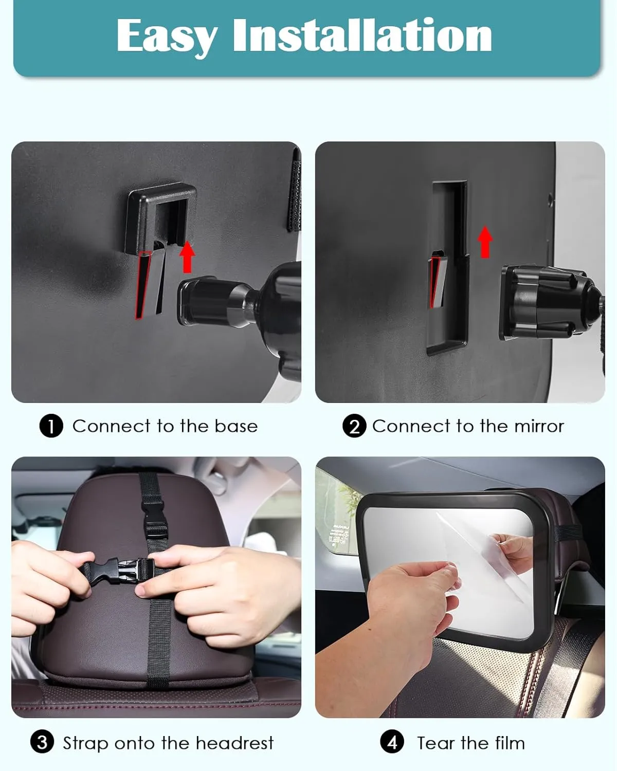Adjustable Baby Rear-Facing Car Seat Mirror