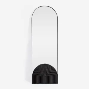 Afro Scandi Arch Leaning Mirror - Ebony