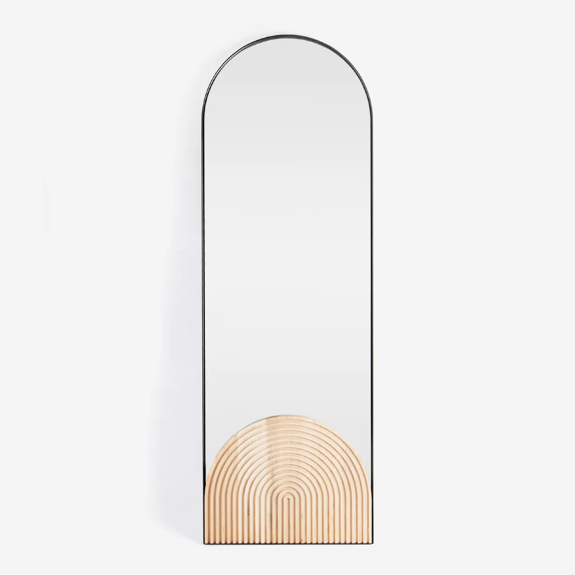 Afro Scandi Archway Leaning Mirror - Natural