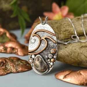 Agate Beach Copper Lake Superior Agate Wonderland Pendant