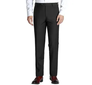 Alessandro Vitello by Renoir Black Classic Fit Flat Front Suit Separate Pants 201-1