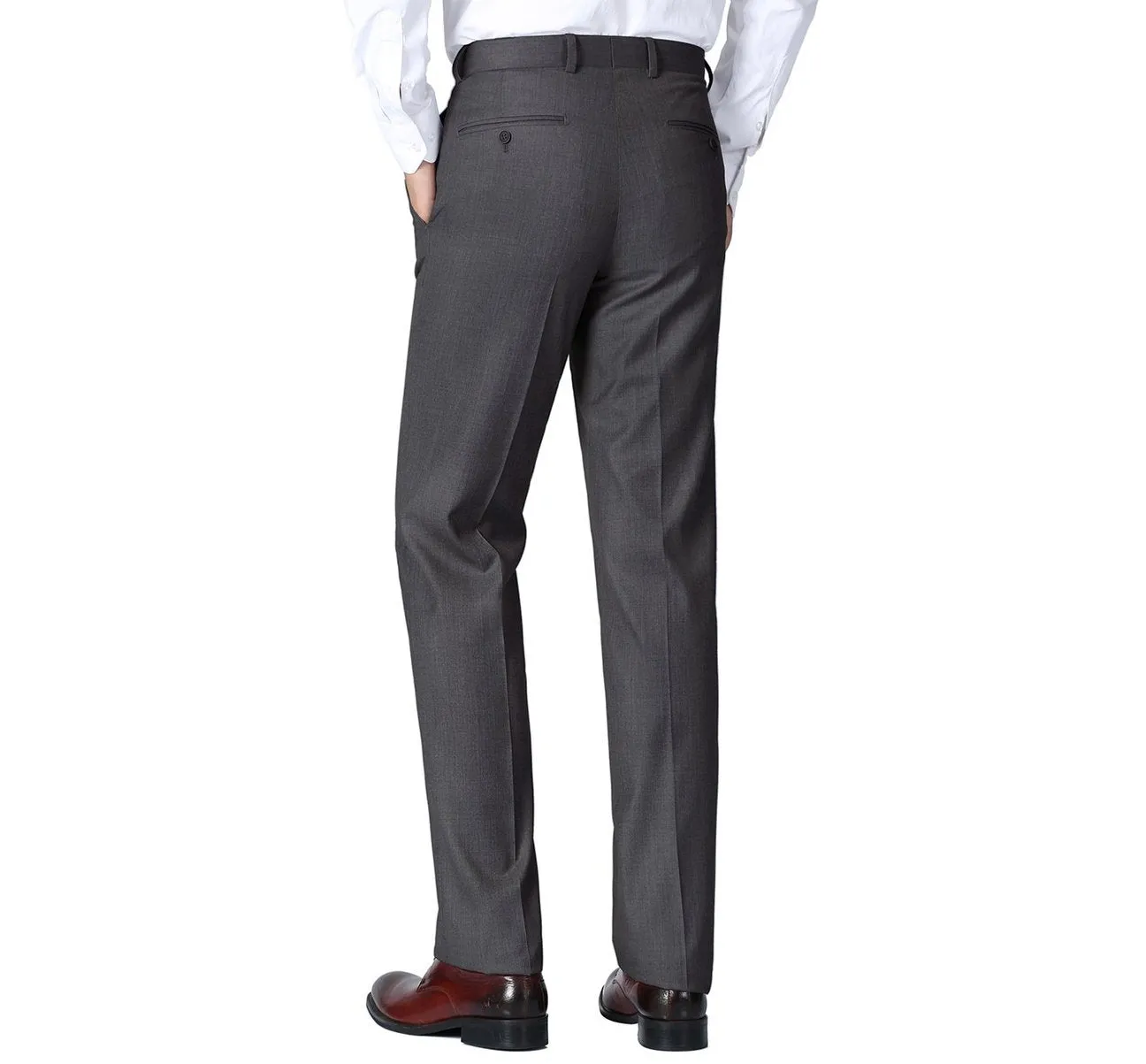 Alessandro Vitello by Renoir Charcoal Slim Fit Flat Front Suit Separate Pants 202-1