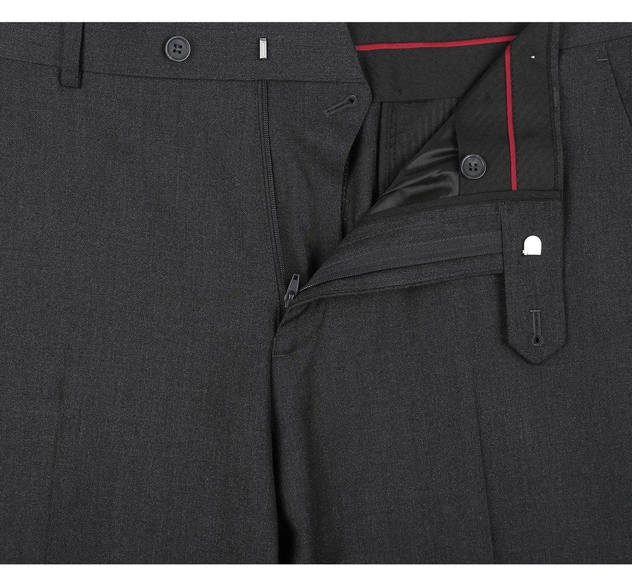 Alessandro Vitello by Renoir Charcoal Slim Fit Flat Front Suit Separate Pants 202-1