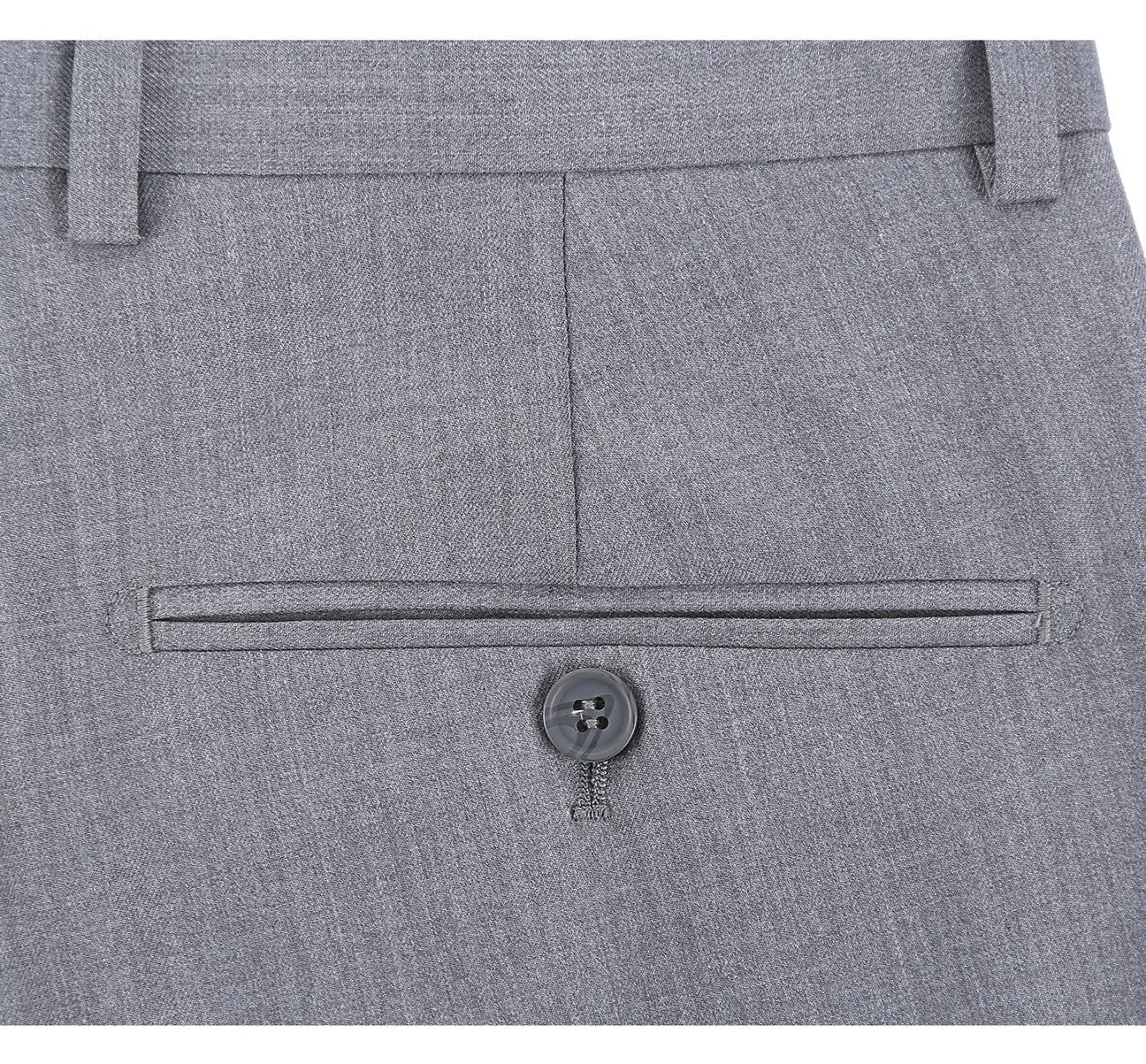 Alessandro Vitello by Renoir Grey Slim Fit Flat Front Suit Separate Pants 202-2