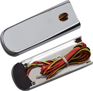 Alloy Art SSL-BR-3C Strut Mount LED Lights - Red Lens - Raw Finish