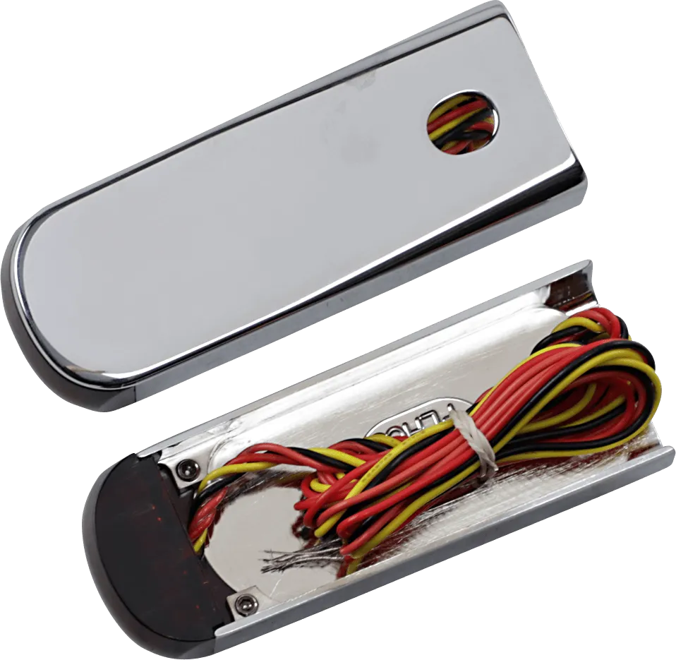 Alloy Art SSL-BR-3C Strut Mount LED Lights - Red Lens - Raw Finish